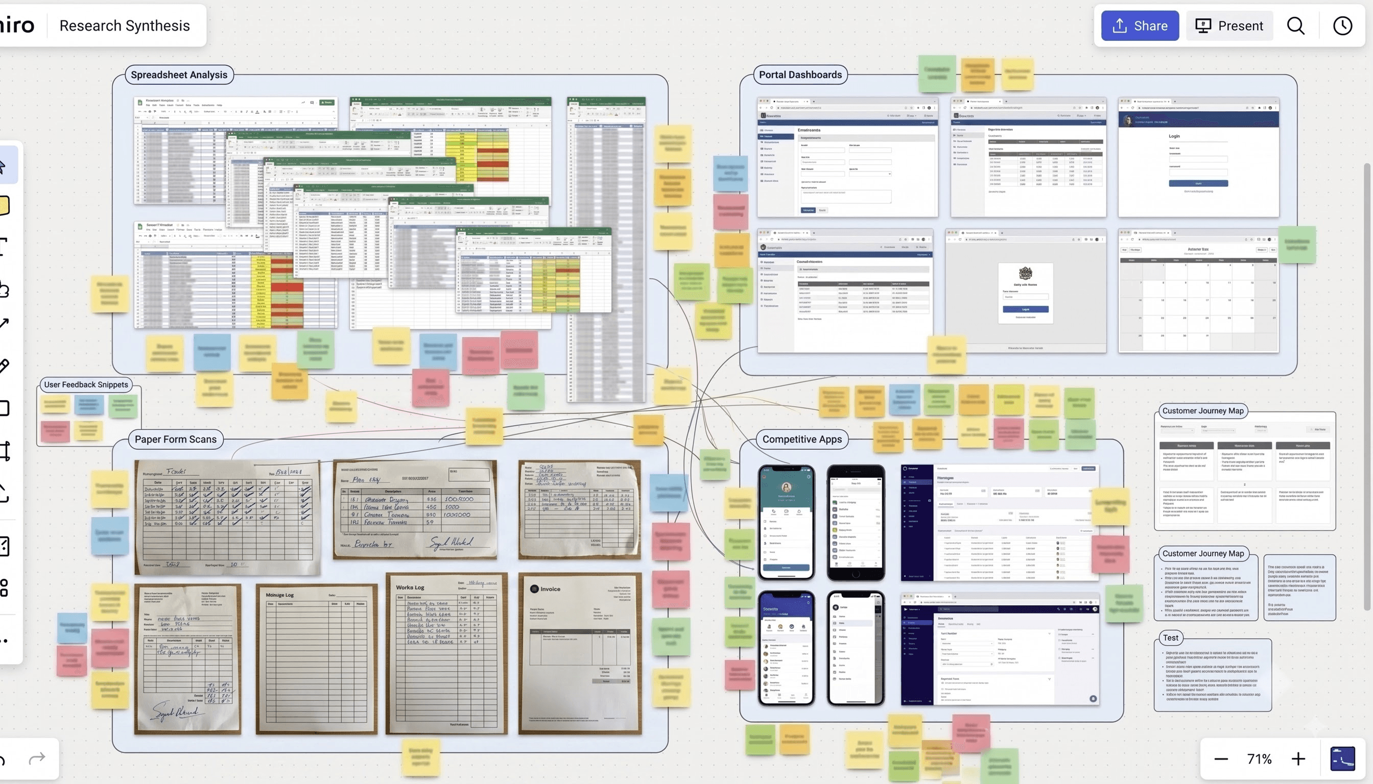 Moodboard of screenshots from the tools studied during evaluation: state EVV portals, shared spreadsheets, and competing products.